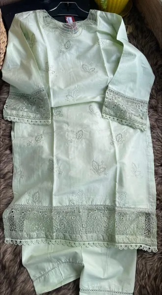 Pakistani Original Hayat's Stitched Cotton 2pcs_ Mint